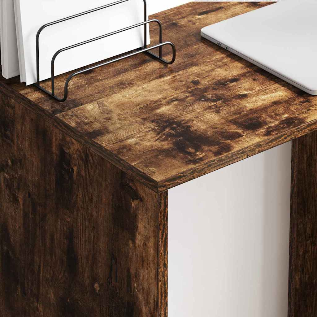 Bureau Gerookt eiken 78,5 x 37 x 154,5 cm Bewerkt hout is nu te koop bij PeponiXL, paradijselijk wonen!