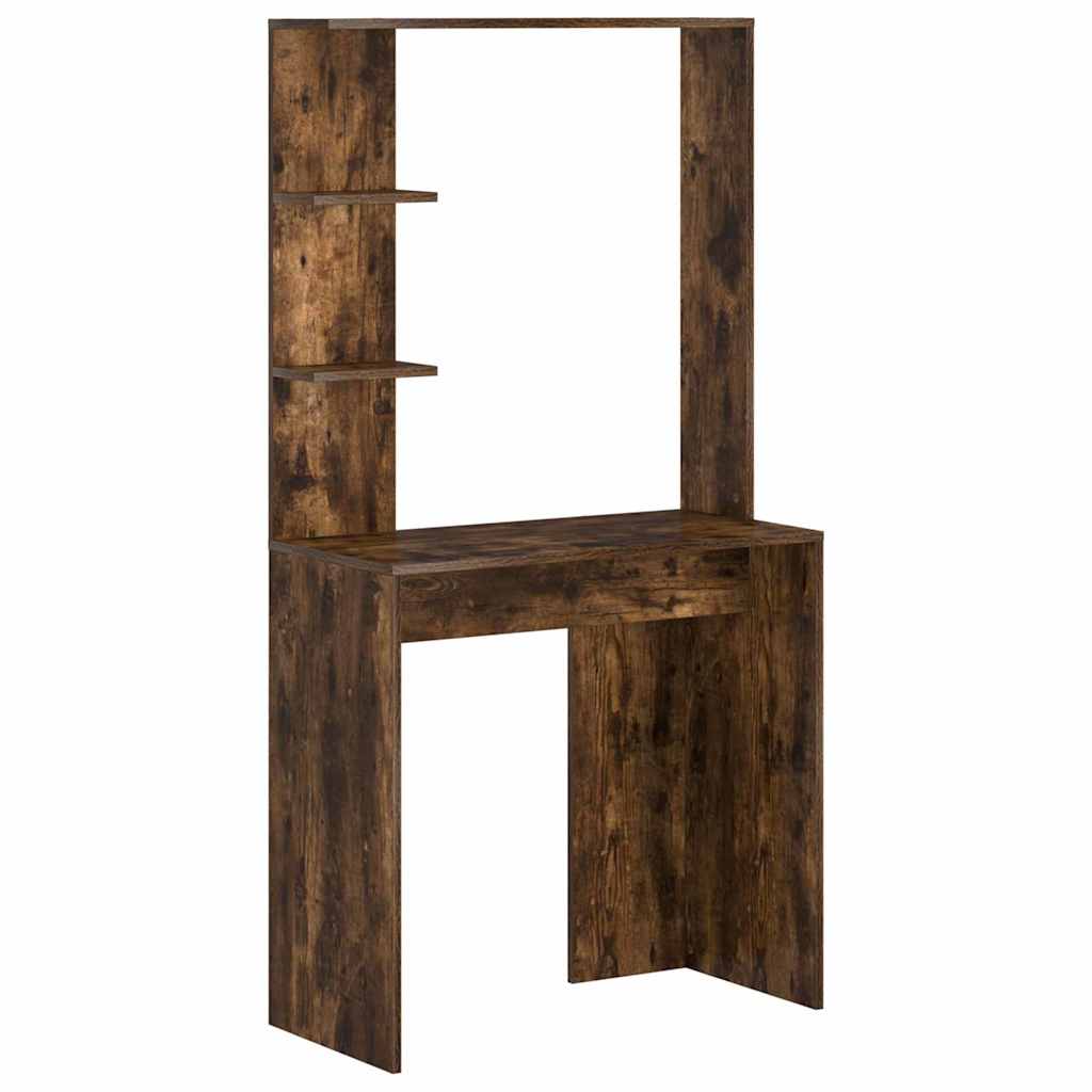 Bureau Gerookt eiken 78,5 x 37 x 154,5 cm Bewerkt hout is nu te koop bij PeponiXL, paradijselijk wonen!