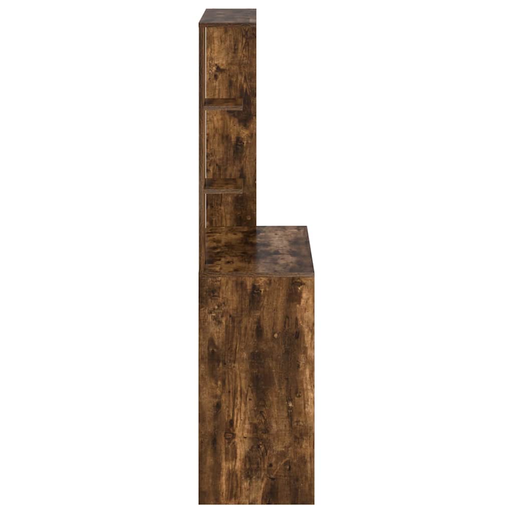 Bureau Gerookt eiken 78,5 x 37 x 154,5 cm Bewerkt hout is nu te koop bij PeponiXL, paradijselijk wonen!