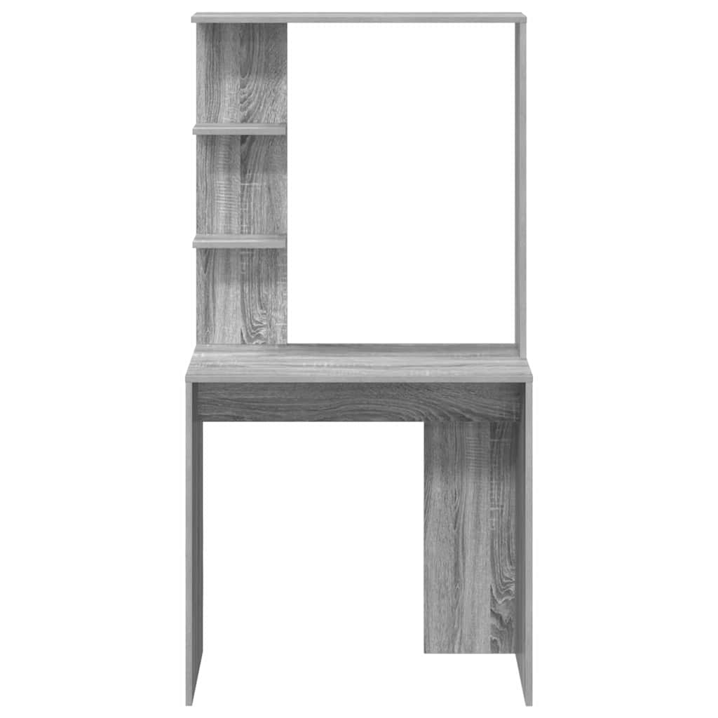 Bureau met plank Grijs Sonoma 78,5 x 37 x 154,5 cm Bewerkt hout is nu te koop bij PeponiXL, paradijselijk wonen!