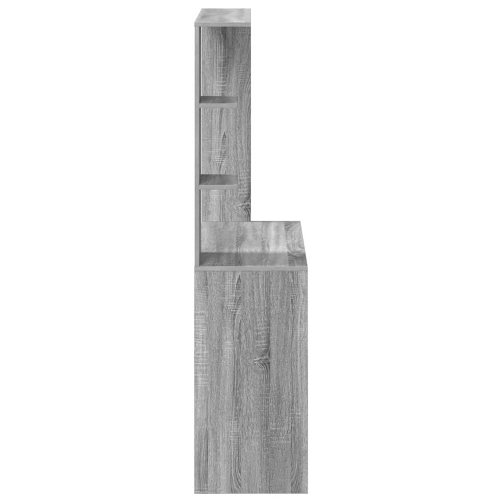 Bureau met plank Grijs Sonoma 78,5 x 37 x 154,5 cm Bewerkt hout is nu te koop bij PeponiXL, paradijselijk wonen!