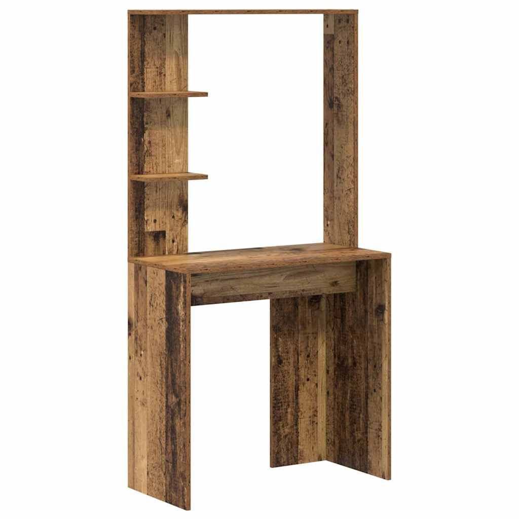 Bureau met plank Oud Hout 78,5 x 37 x 154,5 cm Bewerkt hout is nu te koop bij PeponiXL, paradijselijk wonen!