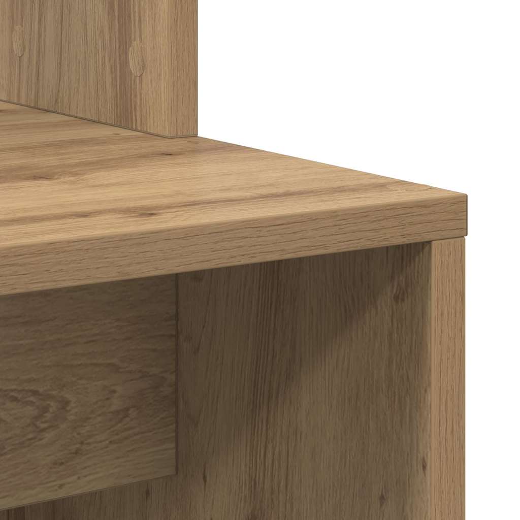 Bureau Artisan Eiken 78,5 x 37 x 154,5 cm Bewerkt hout is nu te koop bij PeponiXL, paradijselijk wonen!