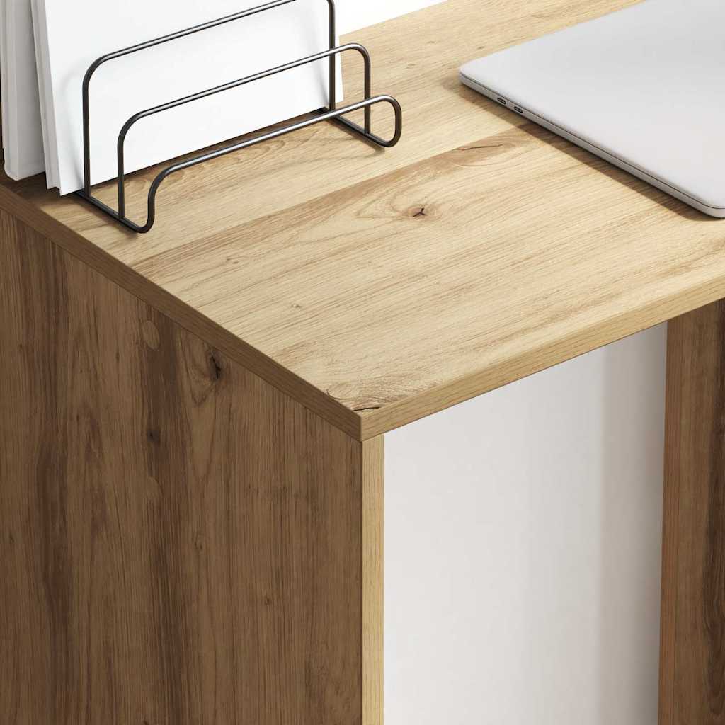 Bureau Artisan Eiken 78,5 x 37 x 154,5 cm Bewerkt hout is nu te koop bij PeponiXL, paradijselijk wonen!