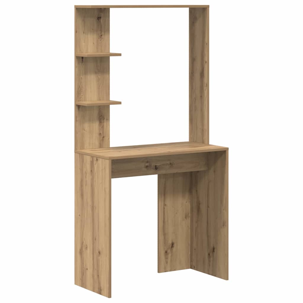 Bureau Artisan Eiken 78,5 x 37 x 154,5 cm Bewerkt hout is nu te koop bij PeponiXL, paradijselijk wonen!