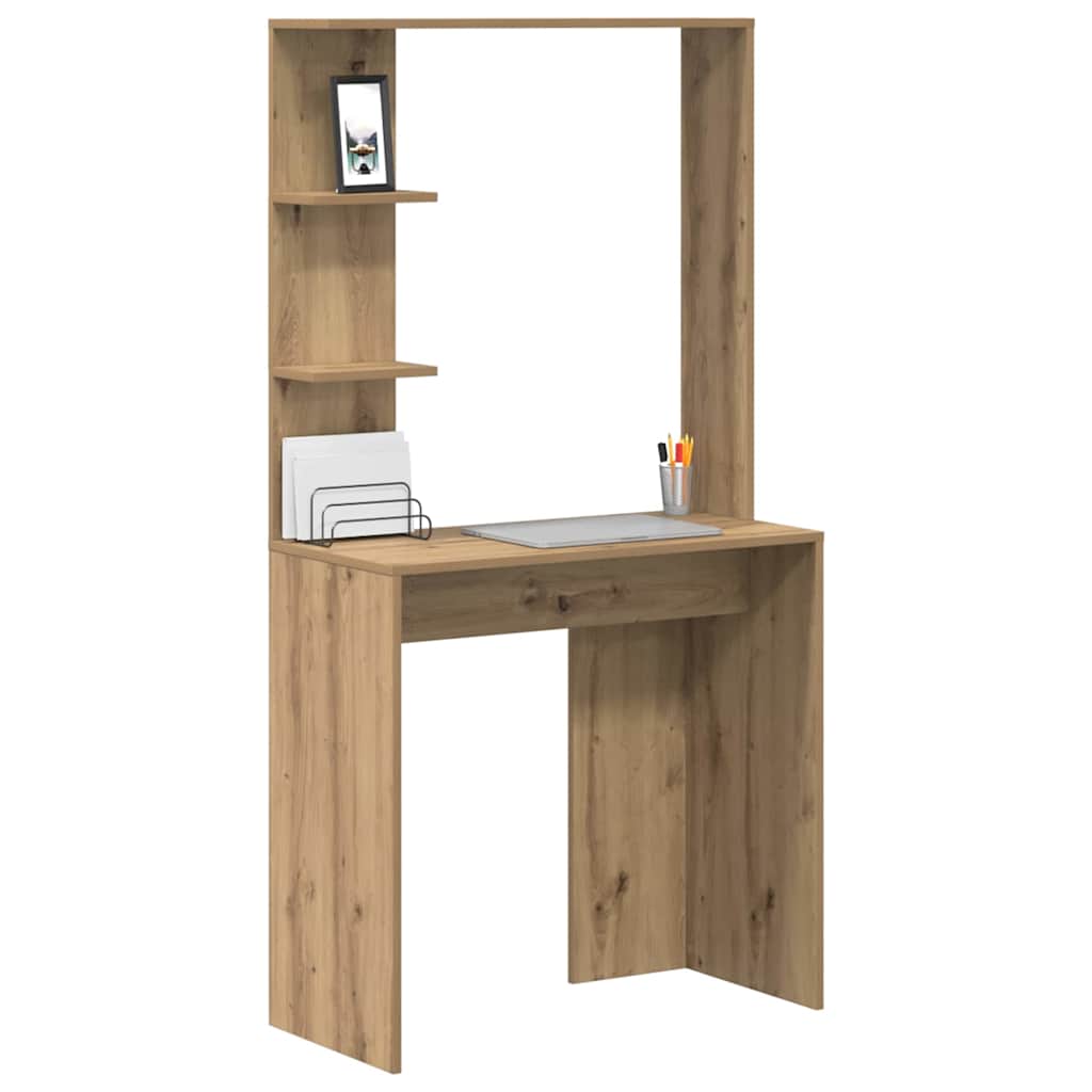 Bureau Artisan Eiken 78,5 x 37 x 154,5 cm Bewerkt hout is nu te koop bij PeponiXL, paradijselijk wonen!