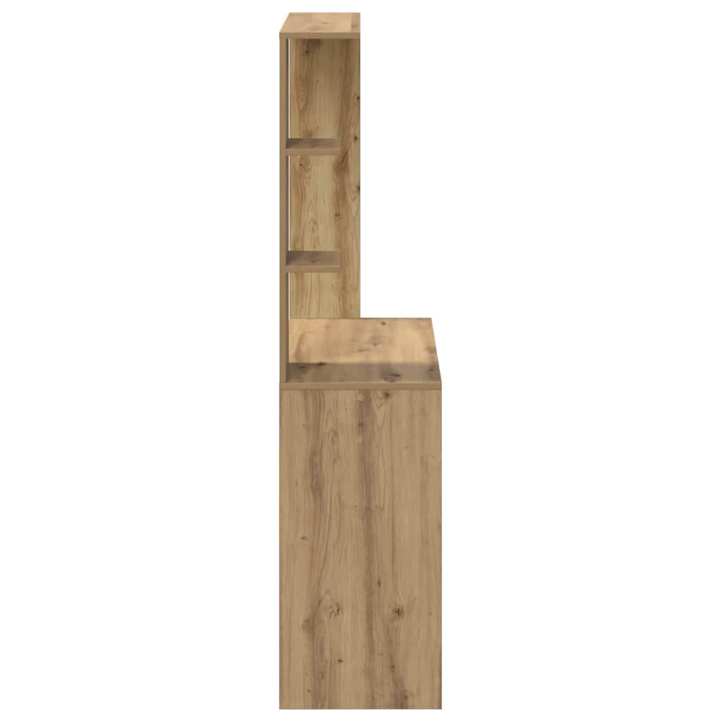 Bureau Artisan Eiken 78,5 x 37 x 154,5 cm Bewerkt hout is nu te koop bij PeponiXL, paradijselijk wonen!