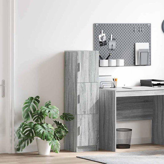 Hoge kast Grijs Sonoma 31.5 x 32 x 122.5 cm is nu te koop bij PeponiXL, paradijselijk wonen!