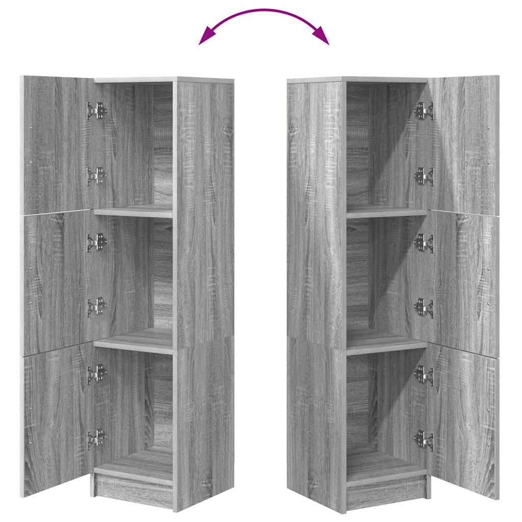 Hoge kast Grijs Sonoma 31.5 x 32 x 122.5 cm is nu te koop bij PeponiXL, paradijselijk wonen!