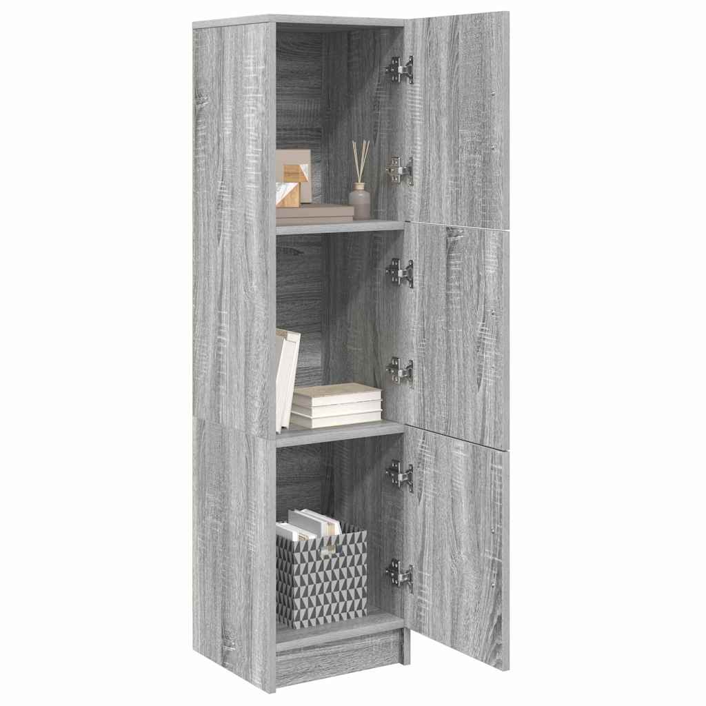 Hoge kast Grijs Sonoma 31.5 x 32 x 122.5 cm is nu te koop bij PeponiXL, paradijselijk wonen!