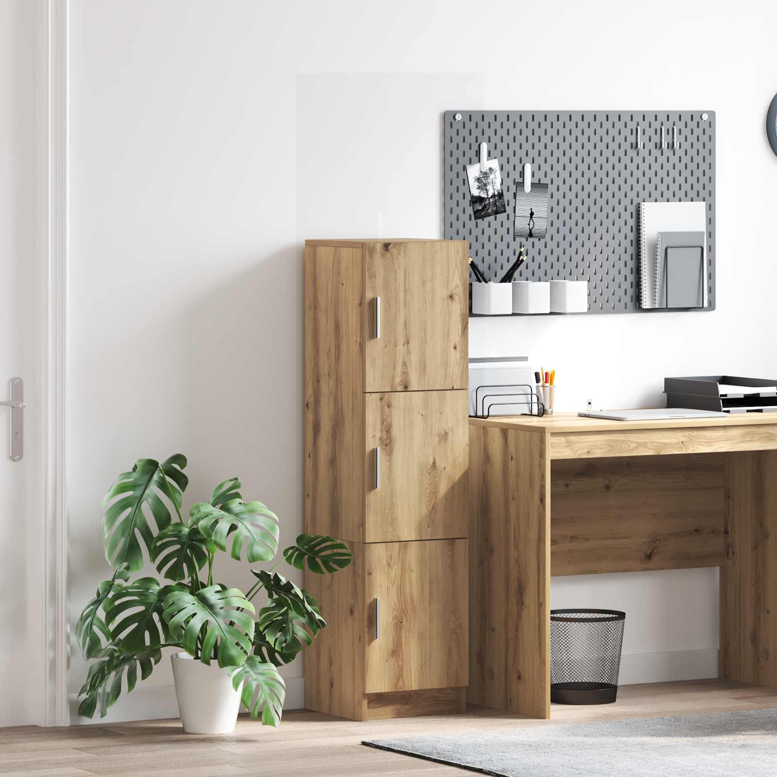 Hoge kast Artisan Eiken 31.5 x 32 x 122.5 cm is nu te koop bij PeponiXL, paradijselijk wonen!
