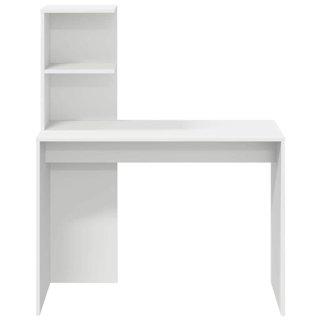 Bureau met plank met opslag Wit 102 x 50 x 124 cm Bewerkt hout is nu te koop bij PeponiXL, paradijselijk wonen!