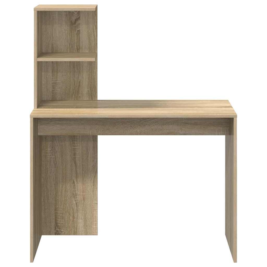 Bureau met plank Sonoma eiken 102 x 50 x 124 cm Bewerkt hout is nu te koop bij PeponiXL, paradijselijk wonen!