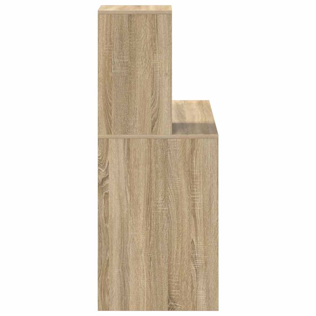 Bureau met plank Sonoma eiken 102 x 50 x 124 cm Bewerkt hout is nu te koop bij PeponiXL, paradijselijk wonen!