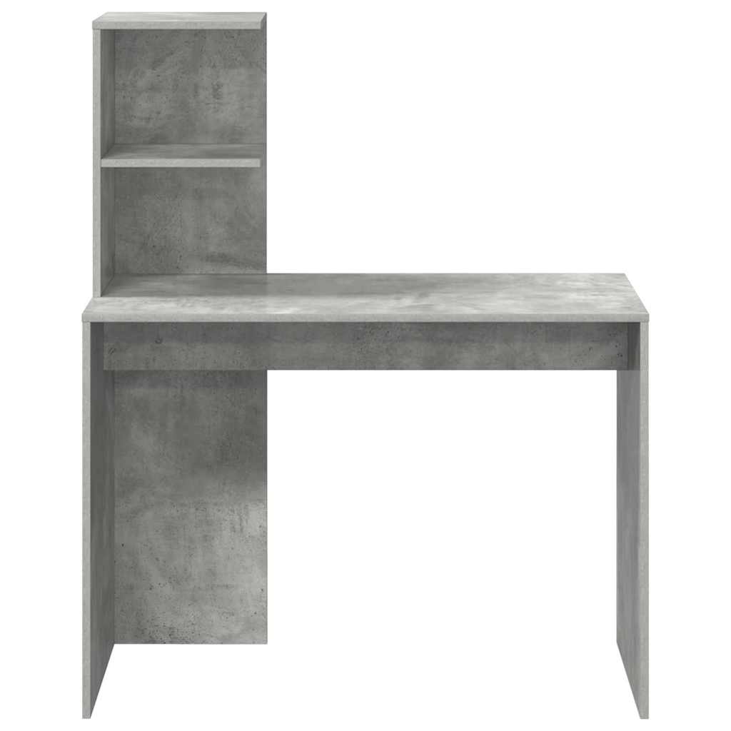 Bureau met plank Beton Grijs 102 x 50 x 124 cm Bewerkt hout is nu te koop bij PeponiXL, paradijselijk wonen!