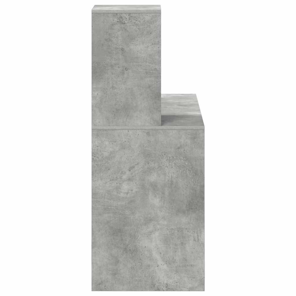 Bureau met plank Beton Grijs 102 x 50 x 124 cm Bewerkt hout is nu te koop bij PeponiXL, paradijselijk wonen!