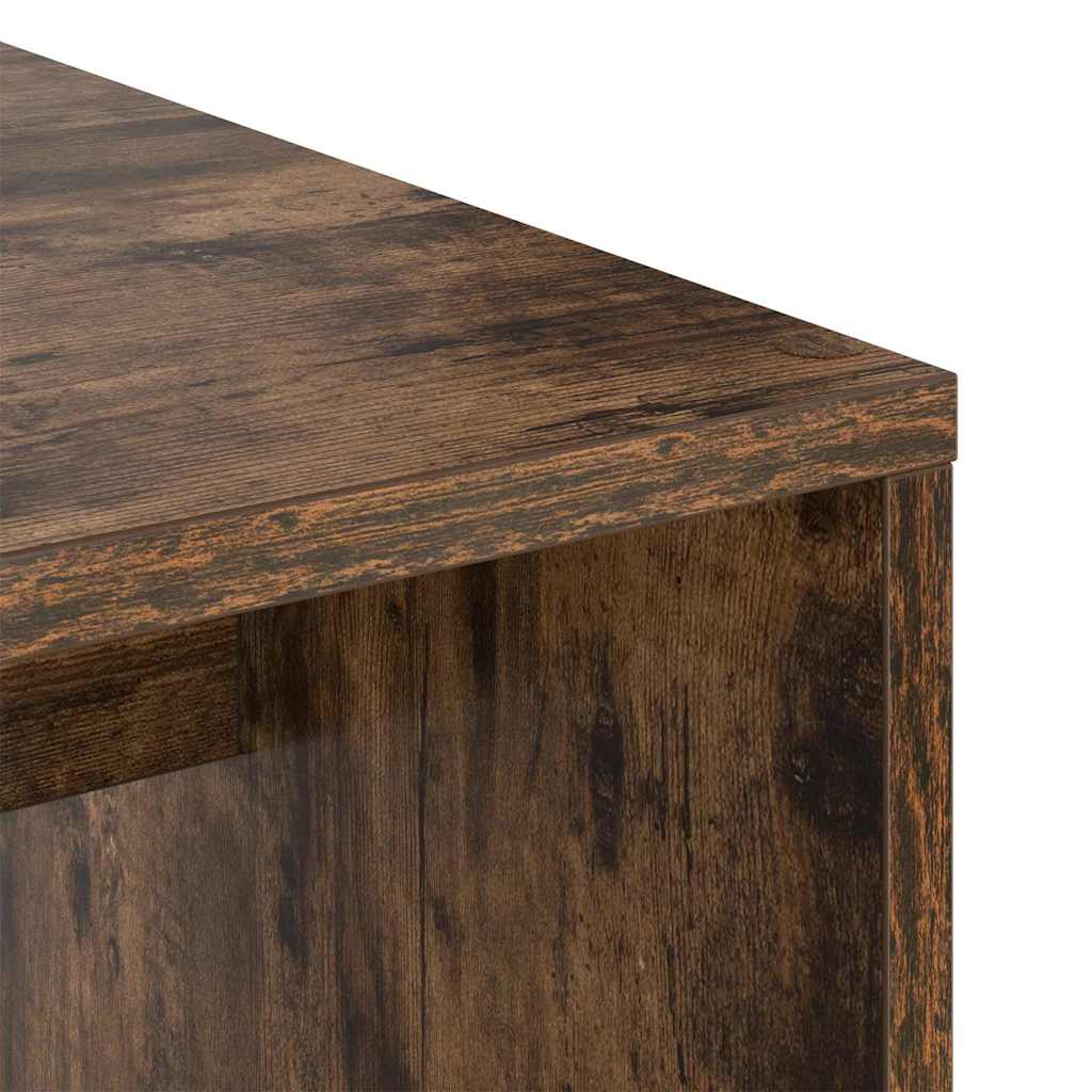 Bureau met plank Gerookt eiken 102 x 50 x 124 cm Bewerkt hout is nu te koop bij PeponiXL, paradijselijk wonen!