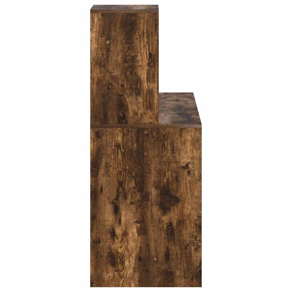 Bureau met plank Gerookt eiken 102 x 50 x 124 cm Bewerkt hout is nu te koop bij PeponiXL, paradijselijk wonen!
