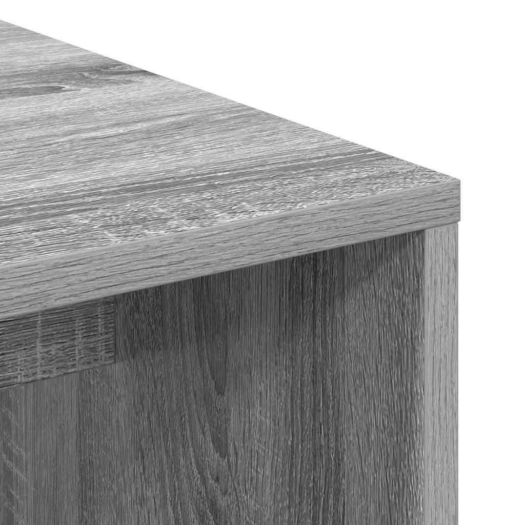 Bureau met plank Grijs Sonoma 102 x 50 x 124 cm Bewerkt hout is nu te koop bij PeponiXL, paradijselijk wonen!