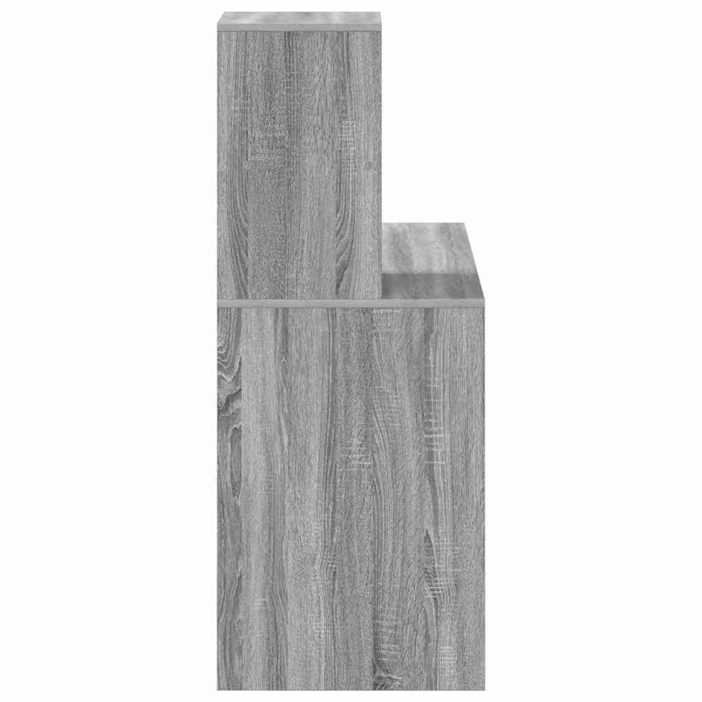 Bureau met plank Grijs Sonoma 102 x 50 x 124 cm Bewerkt hout is nu te koop bij PeponiXL, paradijselijk wonen!