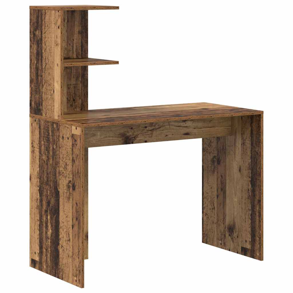 Bureau met plank Oud Hout 102 x 50 x 124 cm Bewerkt hout is nu te koop bij PeponiXL, paradijselijk wonen!