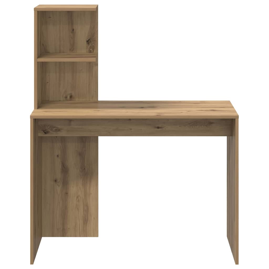 Bureau met plank Artisan Eiken 102 x 50 x 124 cm Bewerkt hout is nu te koop bij PeponiXL, paradijselijk wonen!
