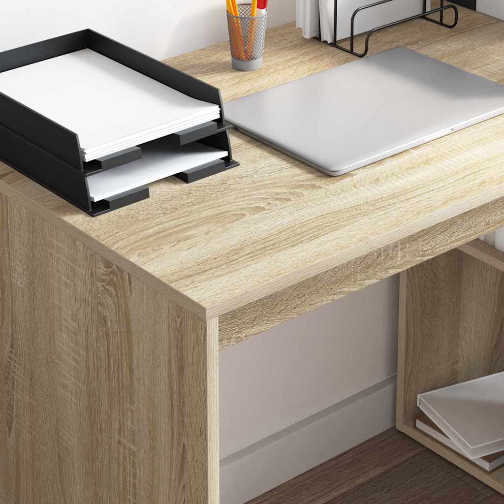 Bureau met plank Sonoma Eiken 108 x 55 x 103.5 cm Bewerkt hout is nu te koop bij PeponiXL, paradijselijk wonen!