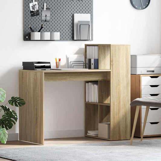 Bureau met plank Sonoma Eiken 108 x 55 x 103.5 cm Bewerkt hout is nu te koop bij PeponiXL, paradijselijk wonen!