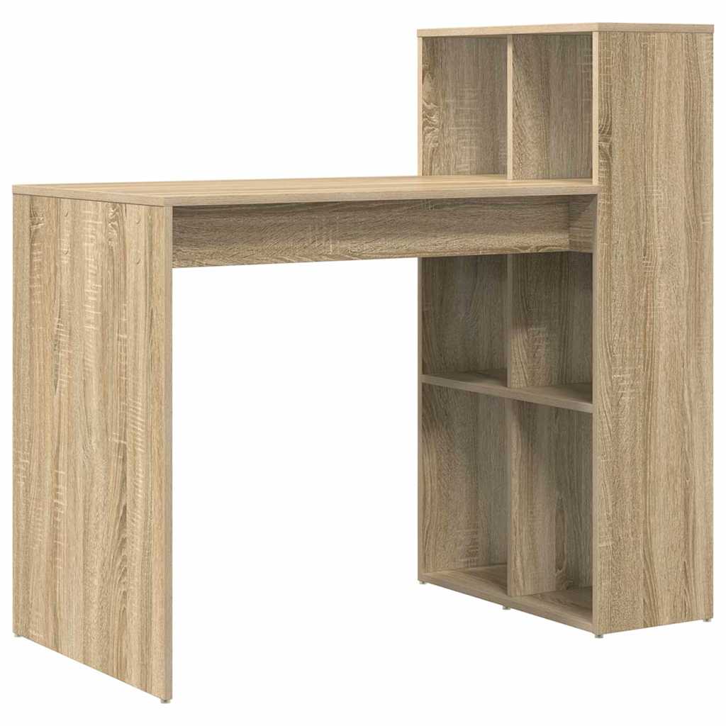 Bureau met plank Sonoma Eiken 108 x 55 x 103.5 cm Bewerkt hout is nu te koop bij PeponiXL, paradijselijk wonen!