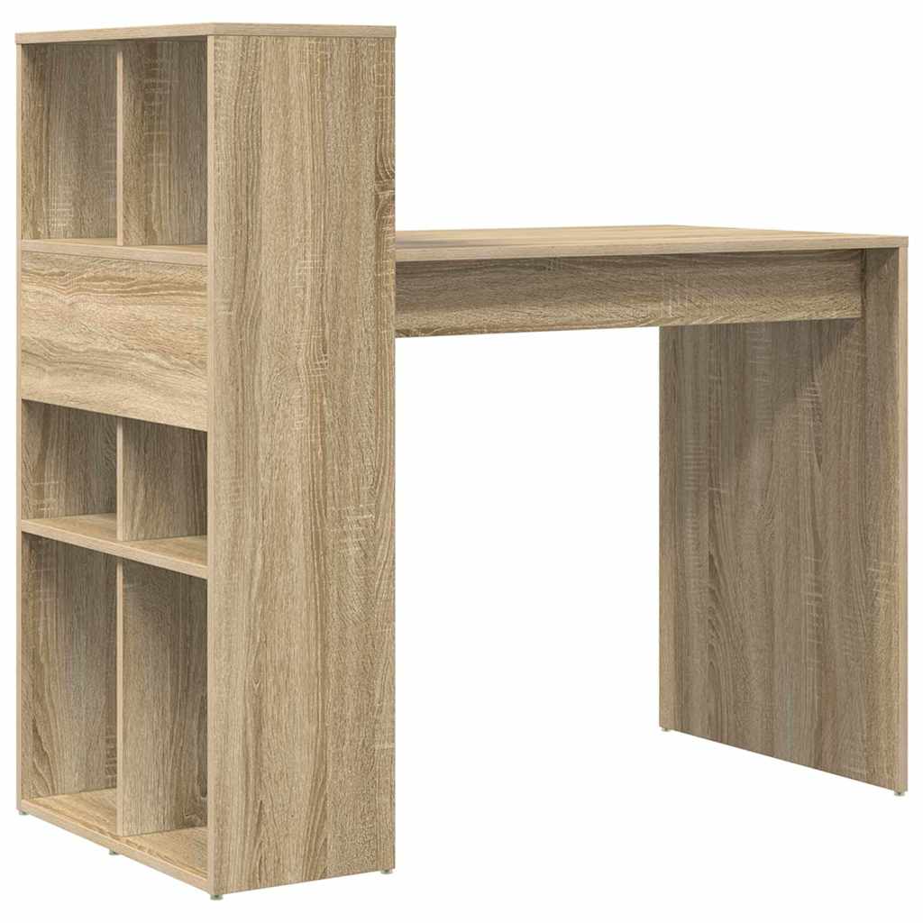 Bureau met plank Sonoma Eiken 108 x 55 x 103.5 cm Bewerkt hout is nu te koop bij PeponiXL, paradijselijk wonen!
