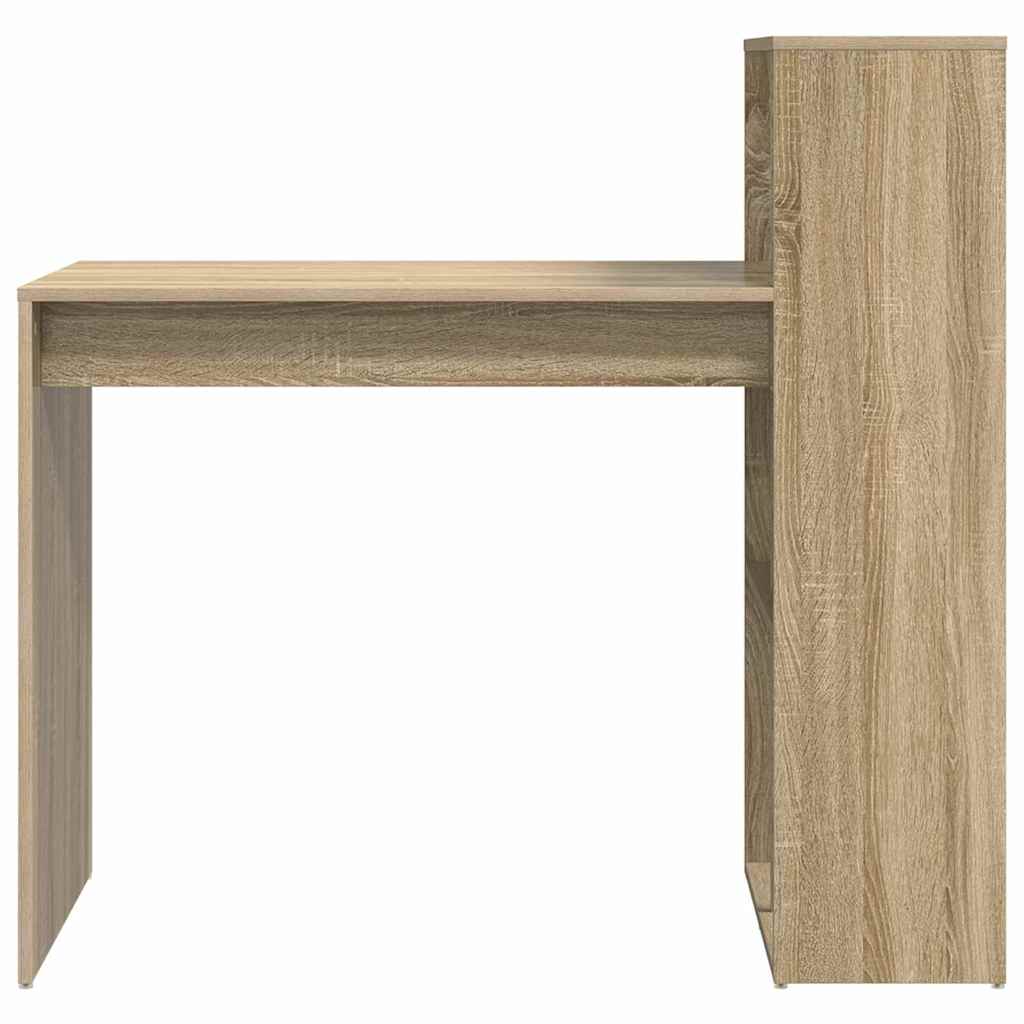 Bureau met plank Sonoma Eiken 108 x 55 x 103.5 cm Bewerkt hout is nu te koop bij PeponiXL, paradijselijk wonen!