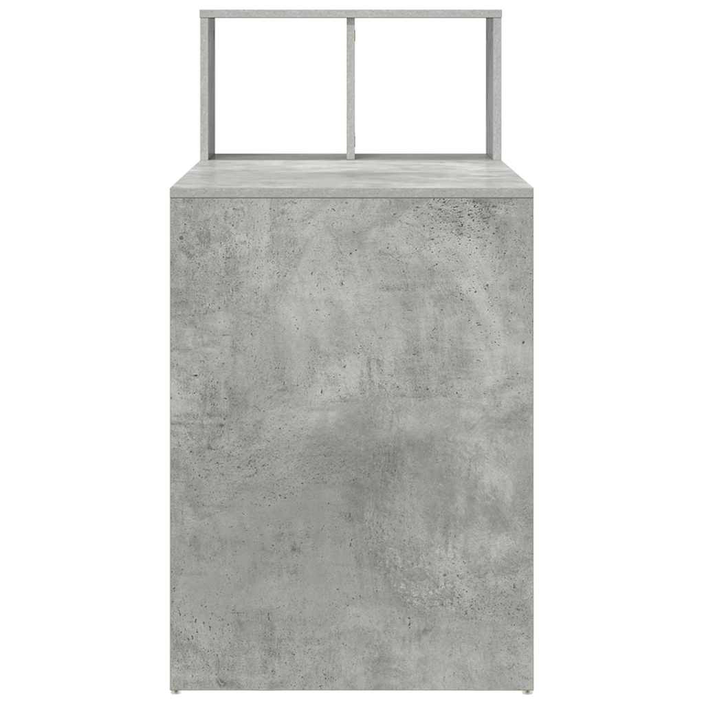Bureau met plank Beton Grijs 108 x 55 x 103.5 cm Bewerkt hout is nu te koop bij PeponiXL, paradijselijk wonen!
