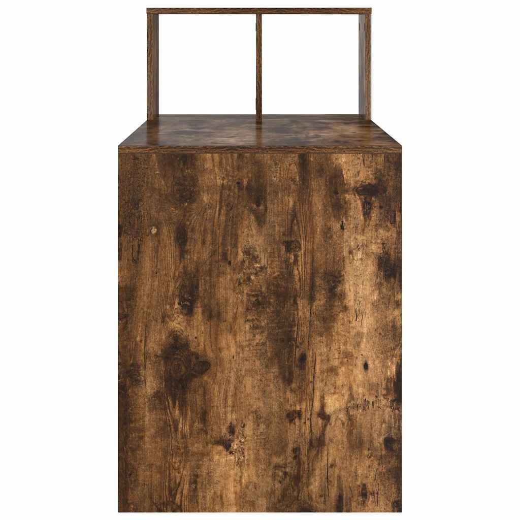 Bureau met plank Gerookt eiken 108 x 55 x 103.5 cm Bewerkt hout is nu te koop bij PeponiXL, paradijselijk wonen!