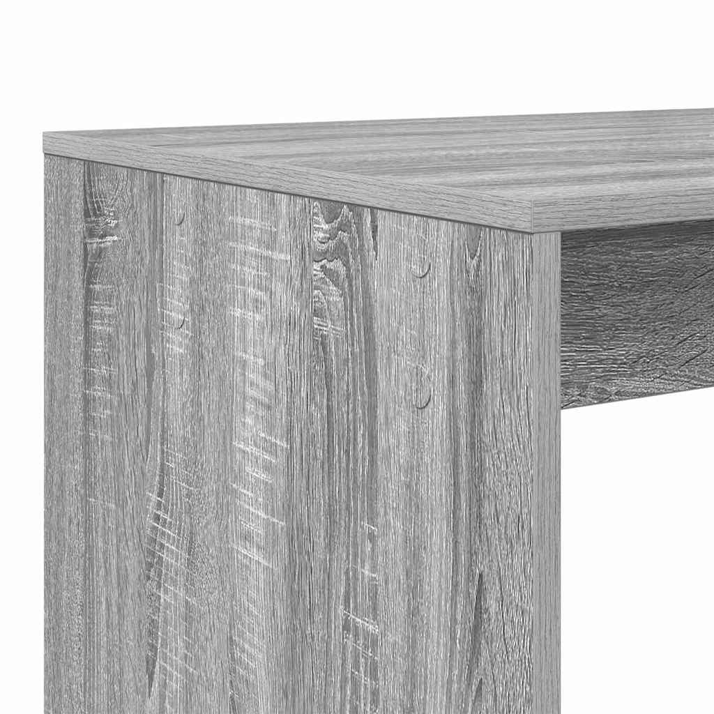 Bureau met plank Grijs Sonoma 108 x 55 x 103.5 cm Bewerkt hout is nu te koop bij PeponiXL, paradijselijk wonen!
