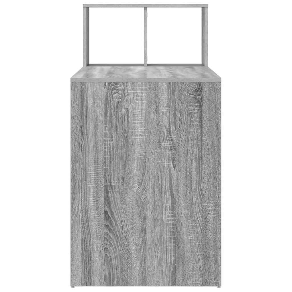 Bureau met plank Grijs Sonoma 108 x 55 x 103.5 cm Bewerkt hout is nu te koop bij PeponiXL, paradijselijk wonen!