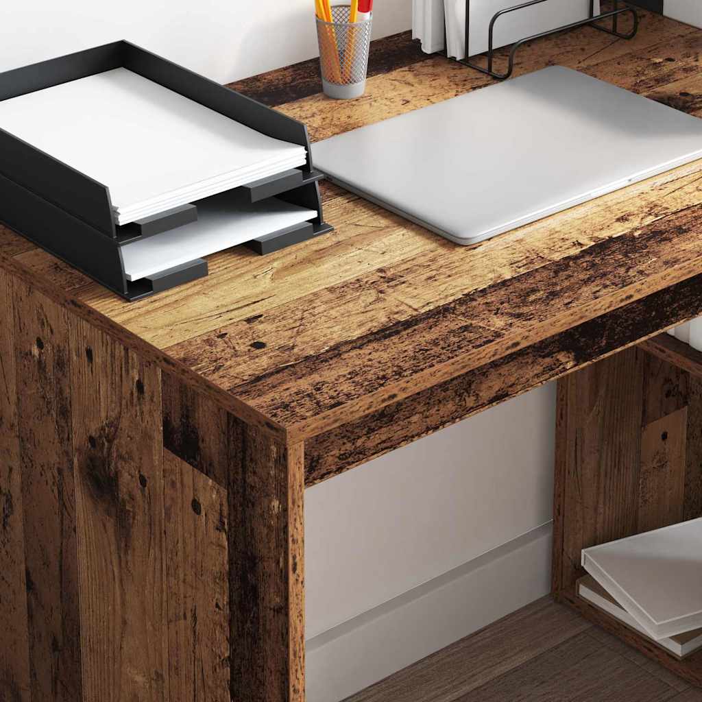 Bureau met plank Oud Hout 108 x 55 x 103.5 cm Bewerkt hout is nu te koop bij PeponiXL, paradijselijk wonen!