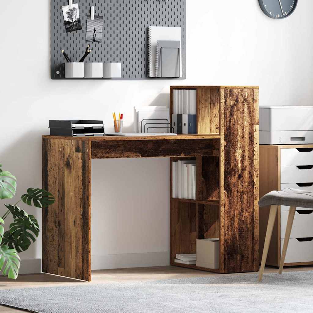 Bureau met plank Oud Hout 108 x 55 x 103.5 cm Bewerkt hout is nu te koop bij PeponiXL, paradijselijk wonen!