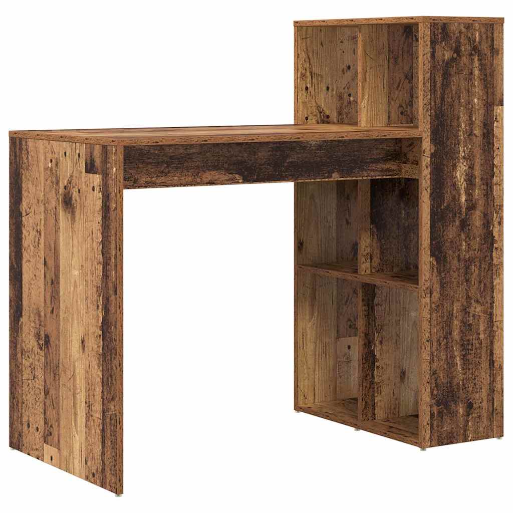 Bureau met plank Oud Hout 108 x 55 x 103.5 cm Bewerkt hout is nu te koop bij PeponiXL, paradijselijk wonen!