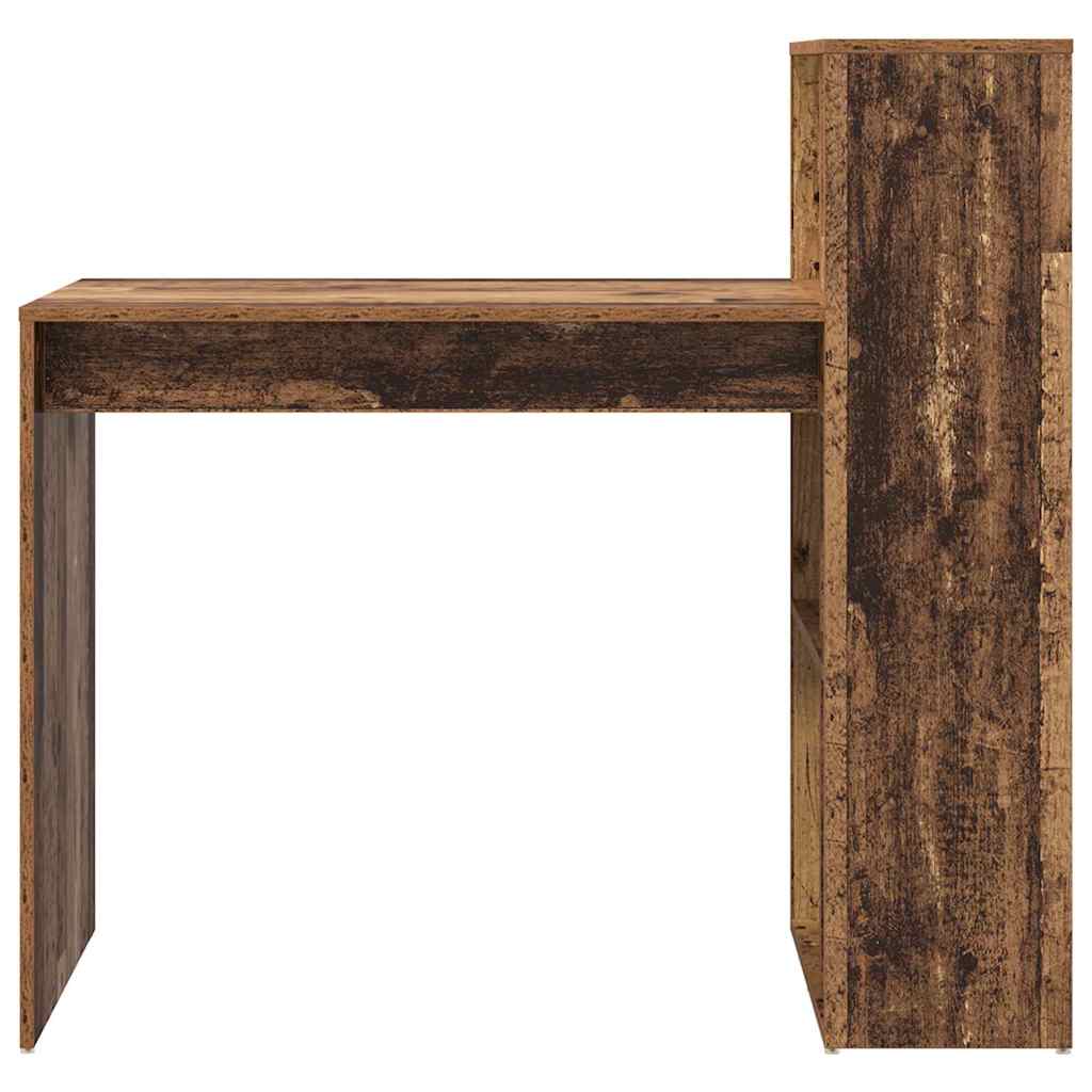 Bureau met plank Oud Hout 108 x 55 x 103.5 cm Bewerkt hout is nu te koop bij PeponiXL, paradijselijk wonen!