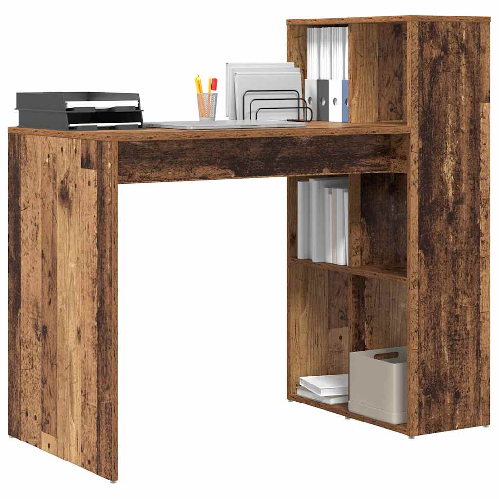 Bureau met plank Oud Hout 108 x 55 x 103.5 cm Bewerkt hout is nu te koop bij PeponiXL, paradijselijk wonen!