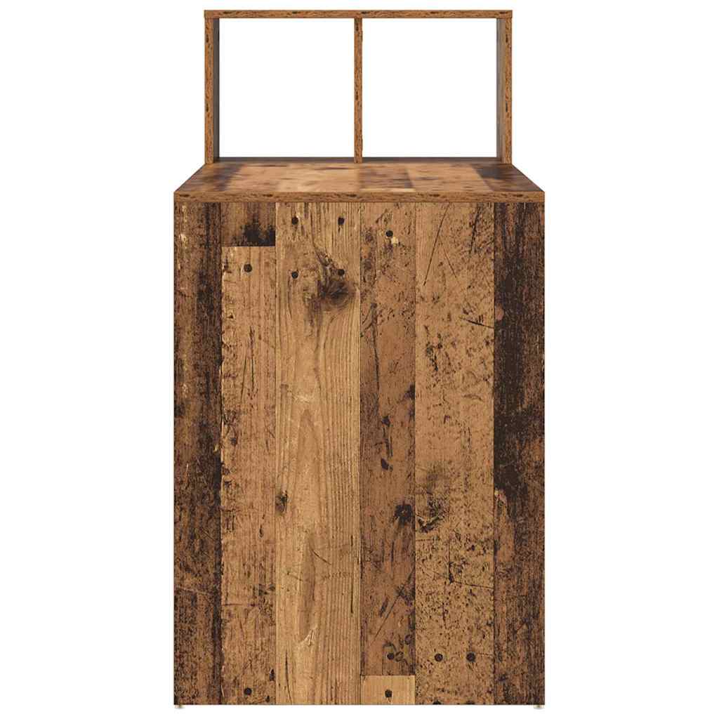 Bureau met plank Oud Hout 108 x 55 x 103.5 cm Bewerkt hout is nu te koop bij PeponiXL, paradijselijk wonen!