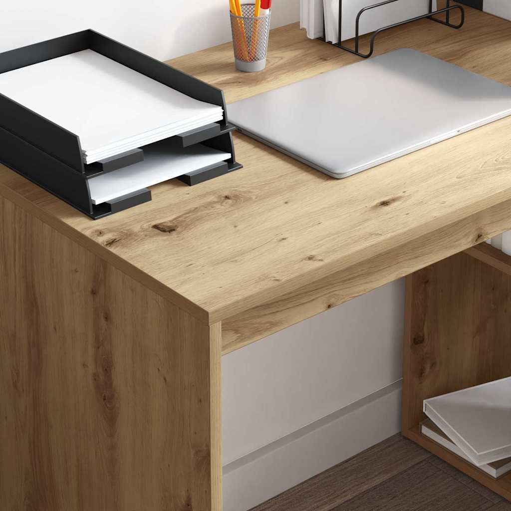 Bureau met plank Artisan Eiken 108 x 55 x 103.5 cm Bewerkt hout is nu te koop bij PeponiXL, paradijselijk wonen!