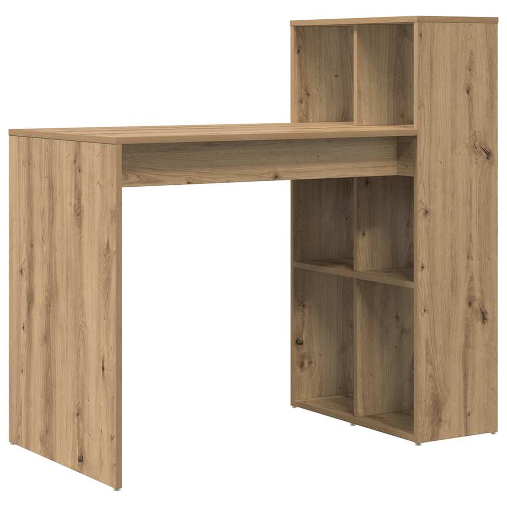 Bureau met plank Artisan Eiken 108 x 55 x 103.5 cm Bewerkt hout is nu te koop bij PeponiXL, paradijselijk wonen!
