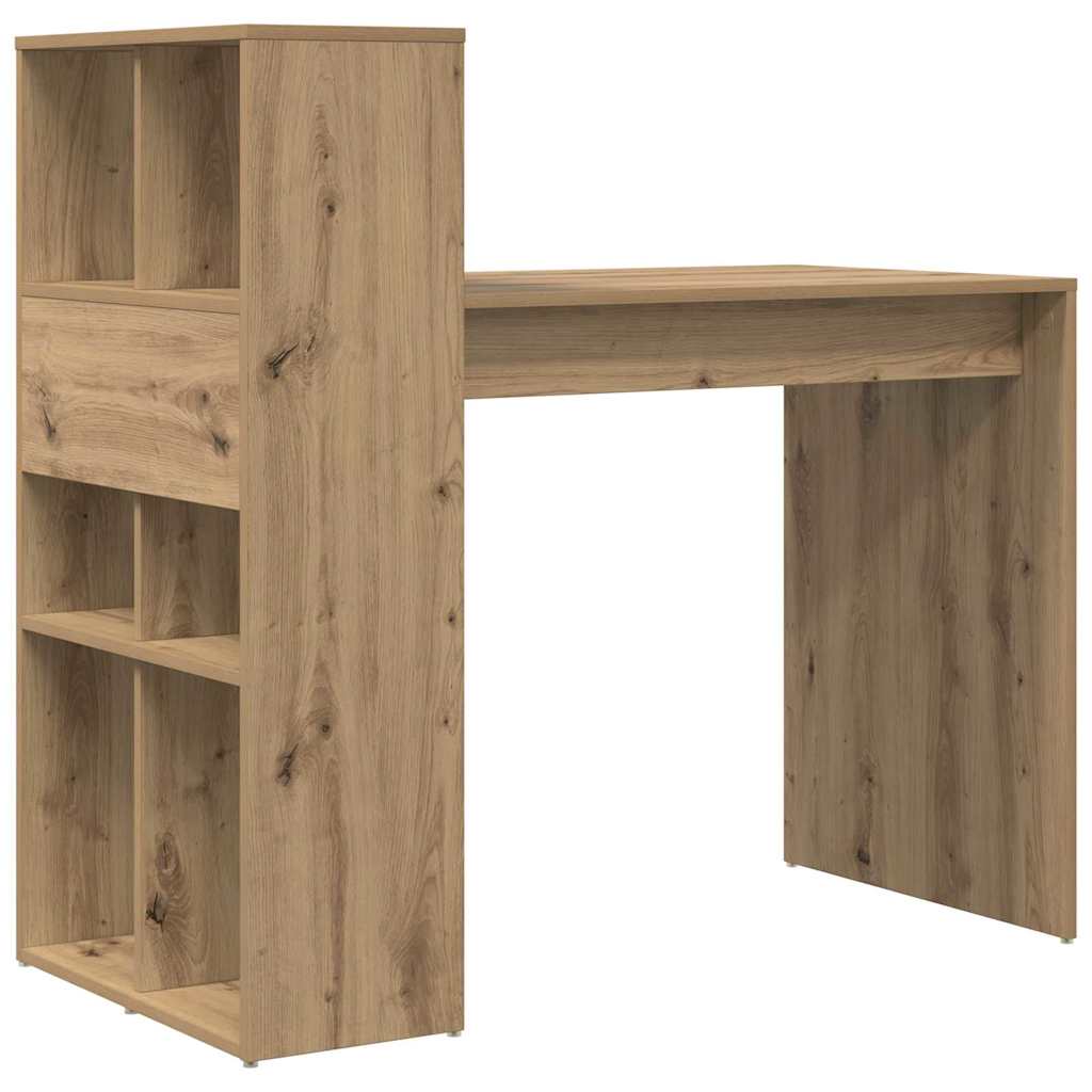 Bureau met plank Artisan Eiken 108 x 55 x 103.5 cm Bewerkt hout is nu te koop bij PeponiXL, paradijselijk wonen!