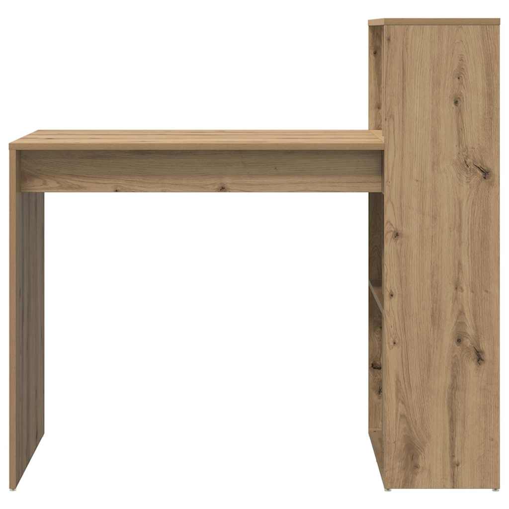 Bureau met plank Artisan Eiken 108 x 55 x 103.5 cm Bewerkt hout is nu te koop bij PeponiXL, paradijselijk wonen!