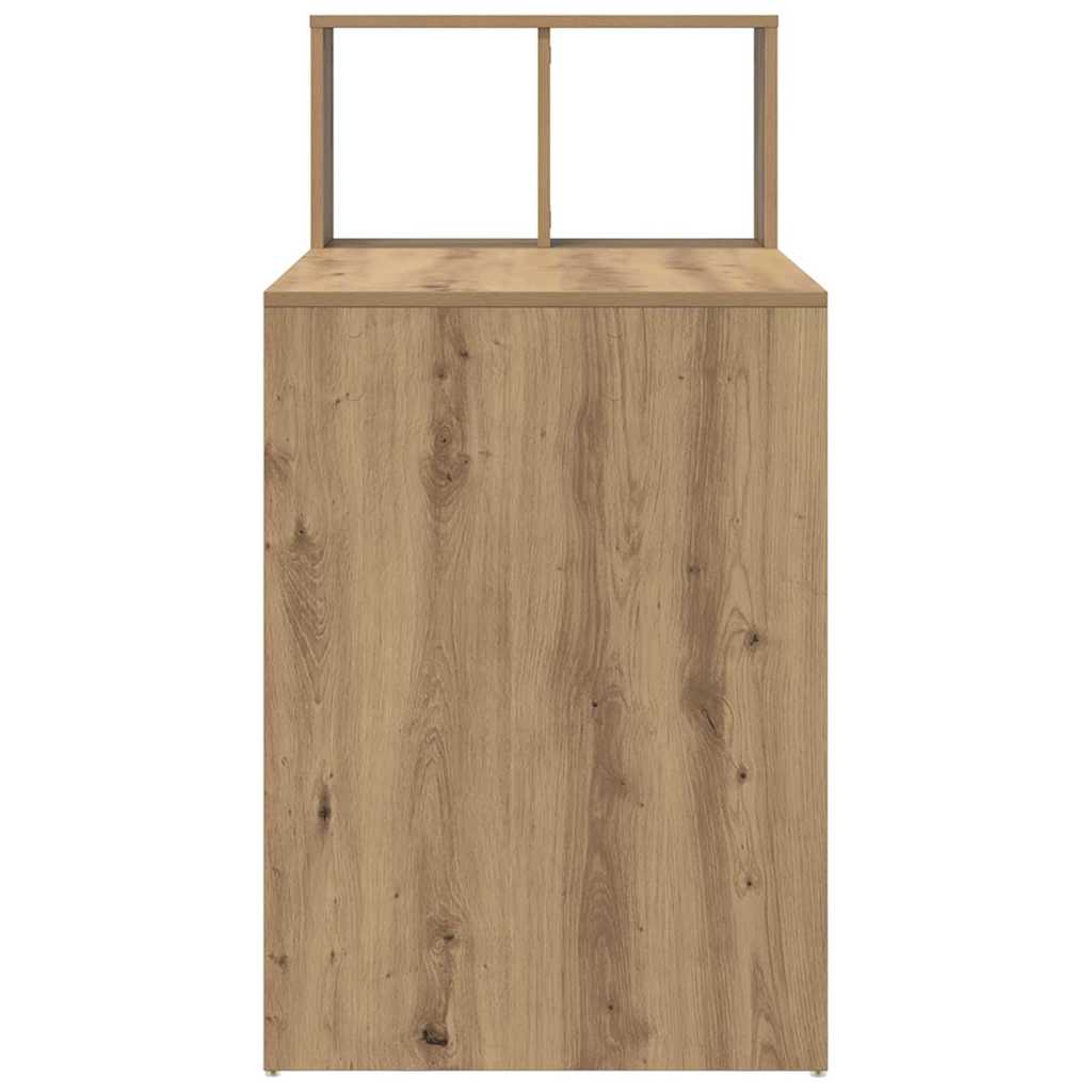 Bureau met plank Artisan Eiken 108 x 55 x 103.5 cm Bewerkt hout is nu te koop bij PeponiXL, paradijselijk wonen!