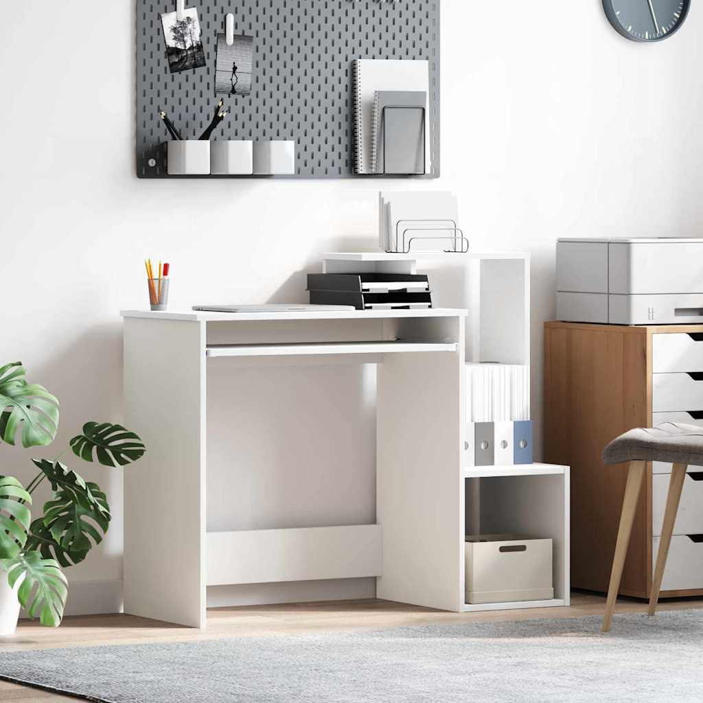Bureau met lade met plank Wit 106 x 41 x 88.5 cm Bewerkt hout is nu te koop bij PeponiXL, paradijselijk wonen!