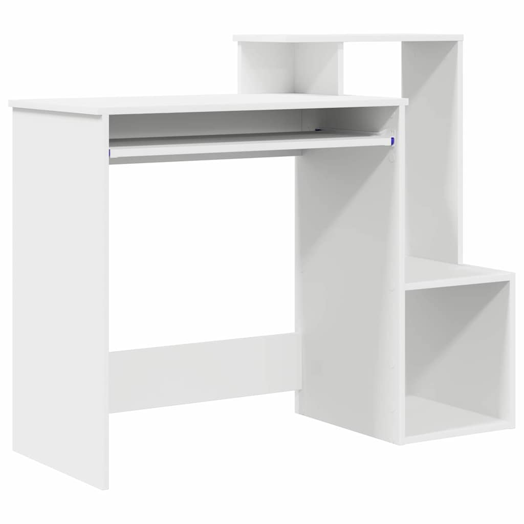 Bureau met lade met plank Wit 106 x 41 x 88.5 cm Bewerkt hout is nu te koop bij PeponiXL, paradijselijk wonen!