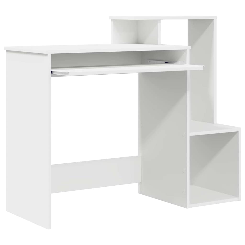 Bureau met lade met plank Wit 106 x 41 x 88.5 cm Bewerkt hout is nu te koop bij PeponiXL, paradijselijk wonen!