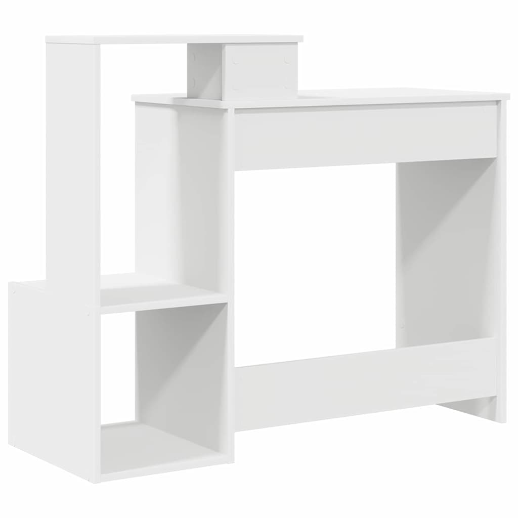 Bureau met lade met plank Wit 106 x 41 x 88.5 cm Bewerkt hout is nu te koop bij PeponiXL, paradijselijk wonen!